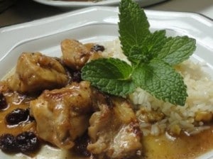 Frango com Mel e Passas