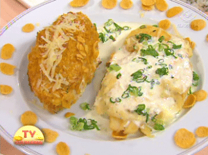 Peito de Frango Recheado com Linguicinha