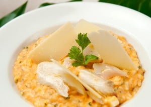 Risoto de Abóbora com Bacalhau