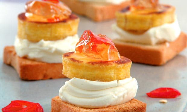 Canapé de Banana com Pimenta