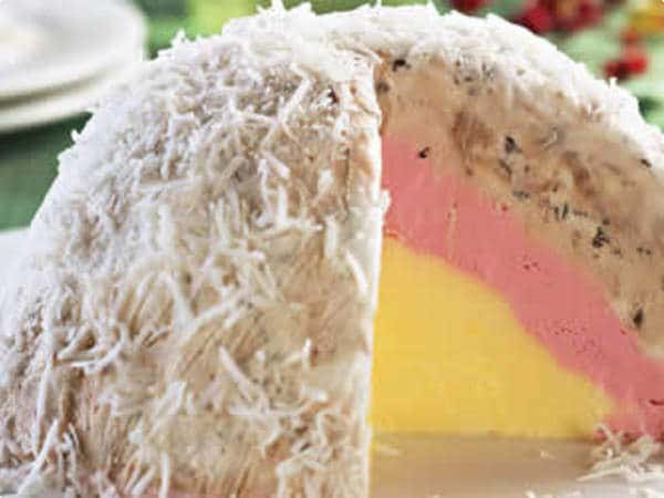 Sobremesa de Sorvete e Creme