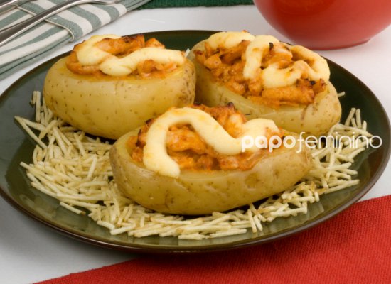 Batata Recheada com Strogonoff