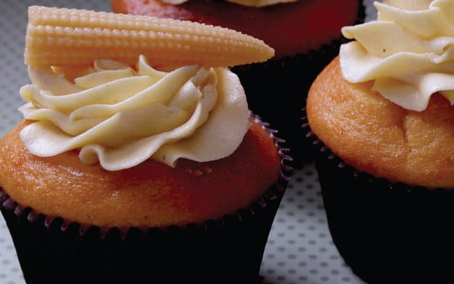 Cupcake Cremoso de Milho