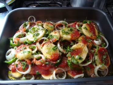 Filé de Merluza com Batata ao Forno