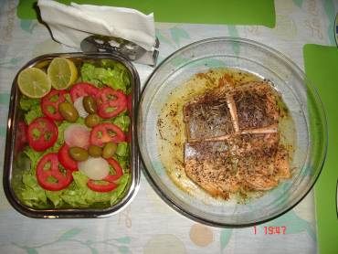 Salmão Assado à Provençal