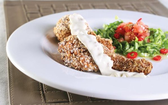Frango Coberto com Aveia
