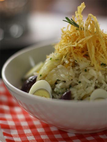 Arroz de Bacalhau com Lentilha