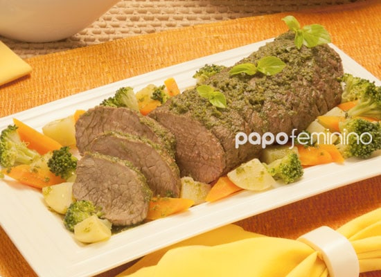 Carne Assada com Manjericão