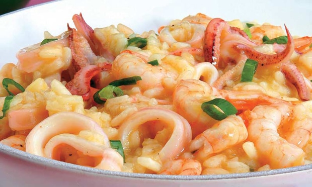 Risoto de Frutos do Mar e Maracujá