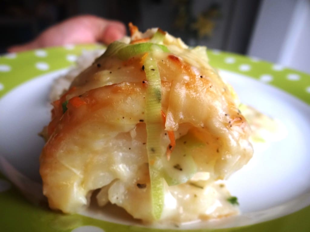 Linguado com Alho-Poró ao Forno