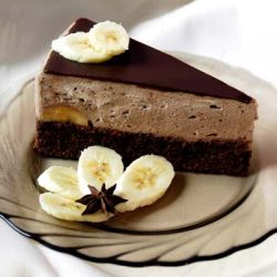 Mousse de Chocolate com Banana Verde