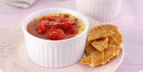 Creme de Baunilha com Morango