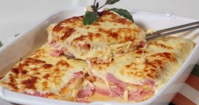Lasanha de Frango com Pão de Fôrma Lasanha de Frango com Pão de Fôrma