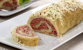 rocambole de batata e presunto
