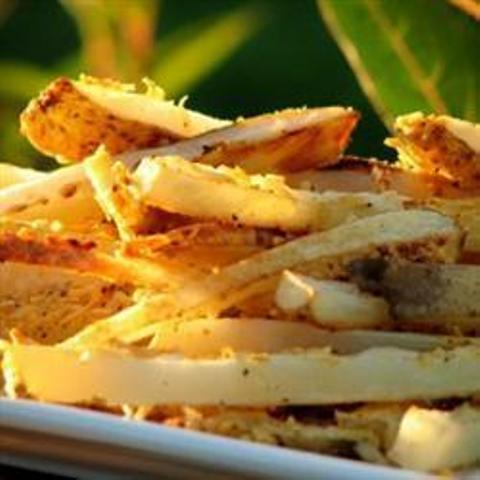 Batata Frita de Forno com Queijo Ralado