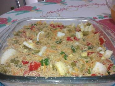 Farofa Molhadinha de Legumes