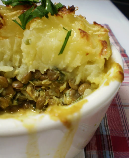 Pot Pie de Bacalhau com Lentilhas