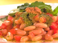 Salada de Feijão com Tomate e Pesto