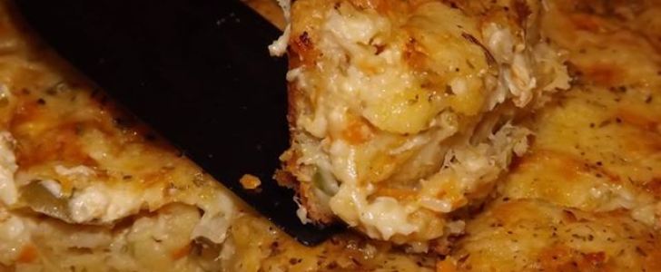 Torta de Legumes, Frango e Queijo