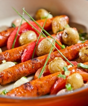 Linguiça com Tomate Assado