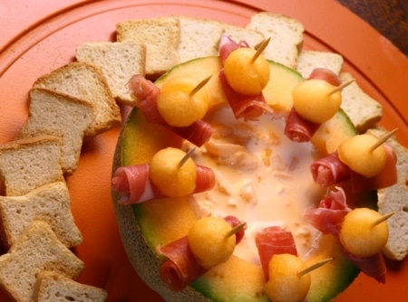 Presunto Parma com Dip de Melão Cantaloupe