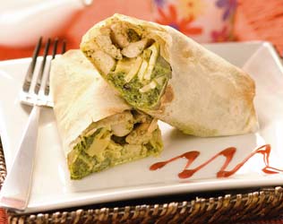 Wrap de Ricota, Ervas e Rúcula