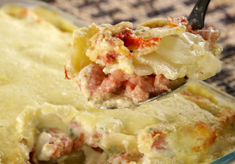 Gratinado de Batata e Linguiça