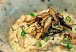 Risoto de Cogumelo Paris e Menta