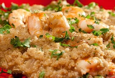 Risoto de Quinua com Camarão