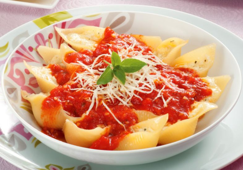 Conchiglioni de Quatro Queijos