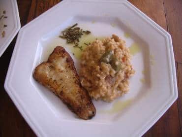 Risoto de Camarão e Filé de Merluza Fácil