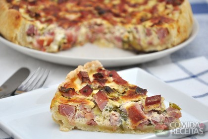Quiche de Bacon e Azeitona