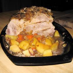 Pernil de Porco Assado na Cerveja
