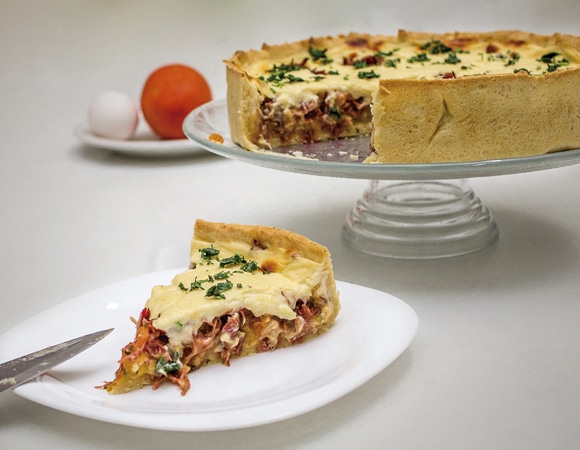 Torta de Mandioquinha com Carne-Seca