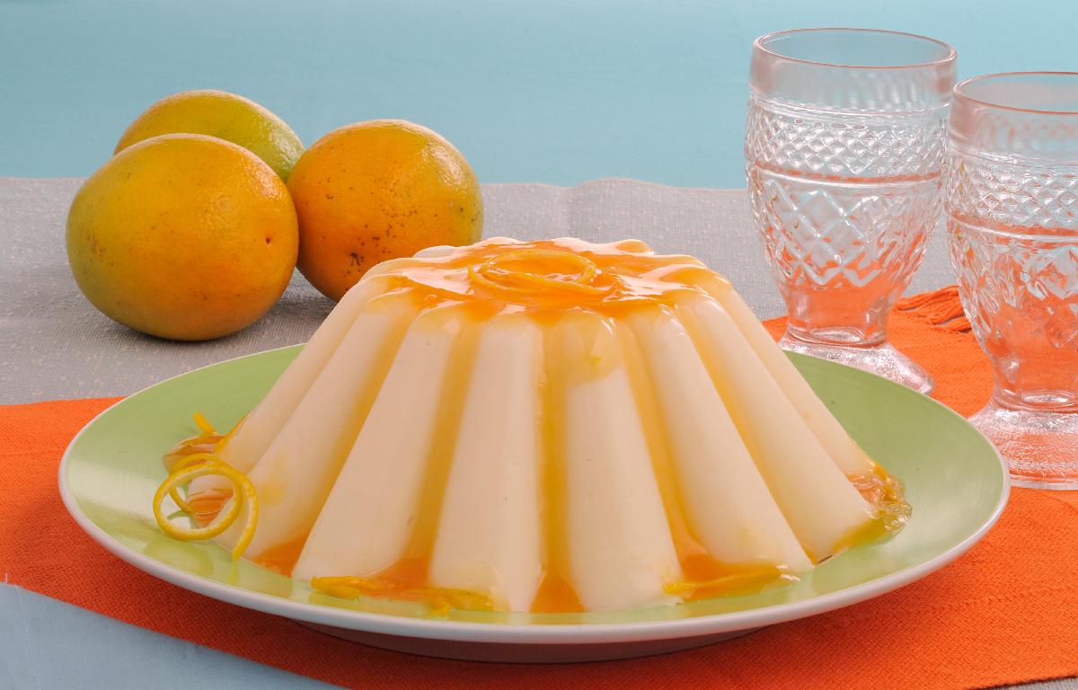 Manjar Light com Calda de Laranja