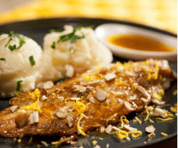 Peixe com Manteiga Ghee e Café