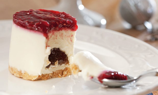 Cheesecake com Geleia de Chá-Preto com Rosas