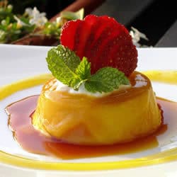 Flan de Laranja e Baunilha