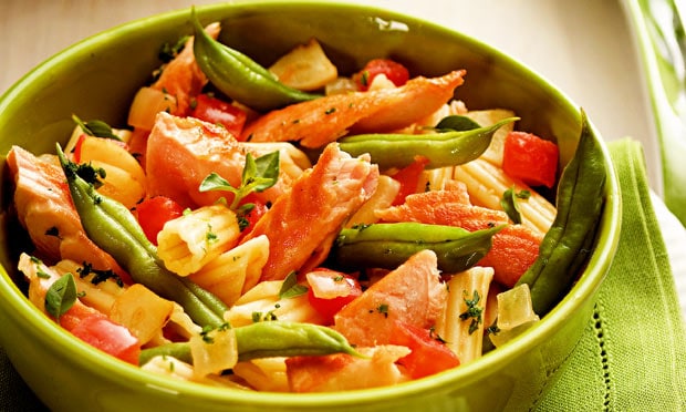 Penne com Salmão e Vagem