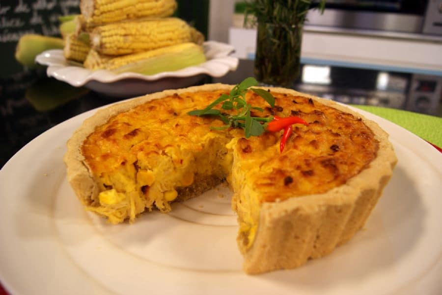 Torta de Milho-Verde com Frango