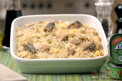 Arroz com Azeitona e Ovo Cozido