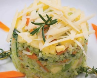 Arroz de Forno com Brócolis Couve-Flor e Cogumelos