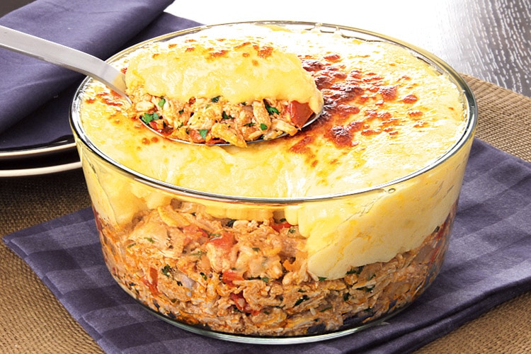 Escondidinho de Mandioca com Pernil