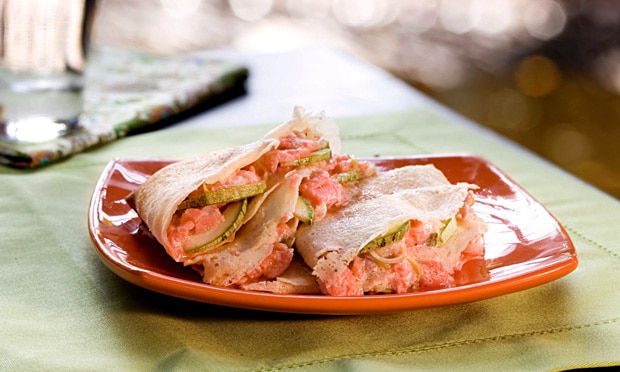 Panqueca de Salmão e Abobrinha