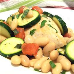 Peito de Frango com Abobrinha e Feijão-Branco