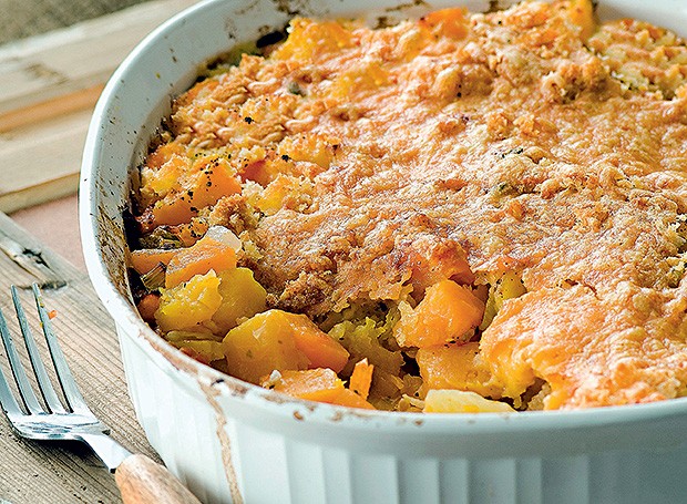 Torta de Abóbora, Batata e Cenoura
