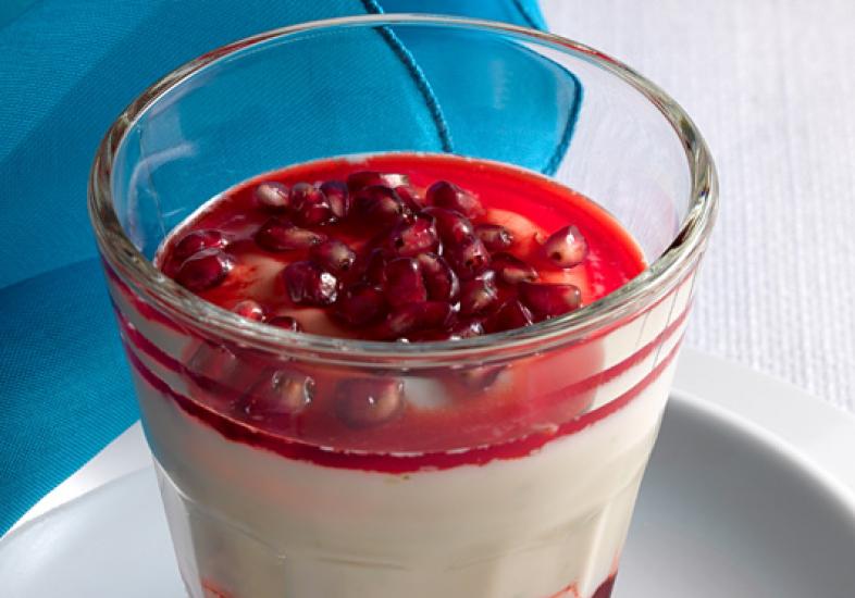 Creme de Iogurte com Romã