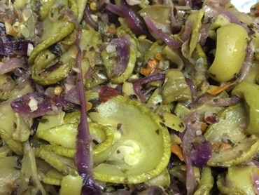 Escabeche de Abobrinha de Micro-ondas