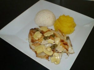 Filé de Peixe Grelhado com Cogumelos