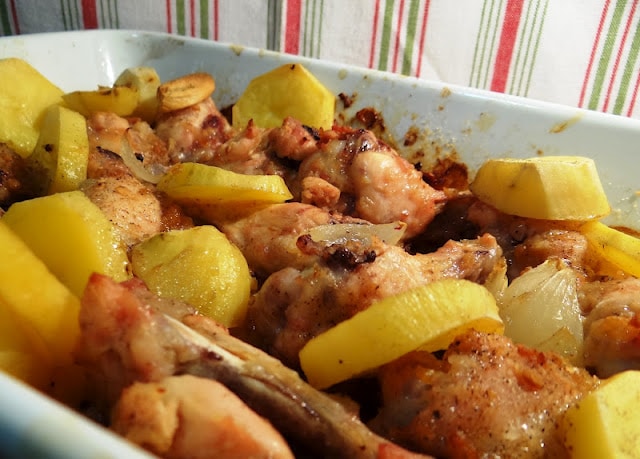 Frango Assado com Cerveja e Batatas